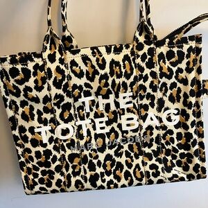 Marc Jacobs Leopard Canvas Tote Bag